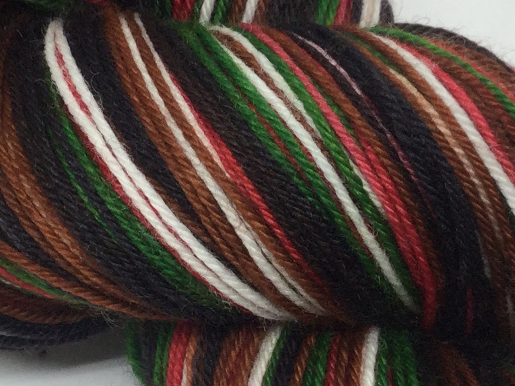 Agatha's Christmas Pudding Six Stripe Self Striping Yarn