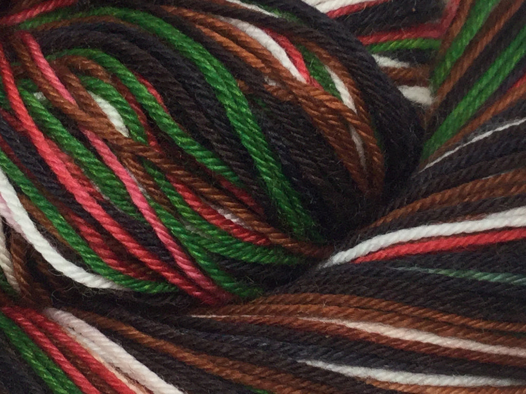 Agatha's Christmas Pudding Six Stripe Self Striping Yarn