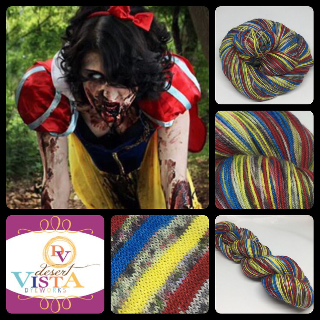 Snow White and the Seven Zombodys Six Stripe Self Striping Yarn