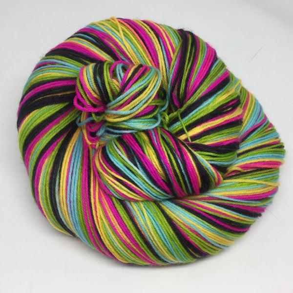 Neon Skull Five Stripe Self Striping Yarn