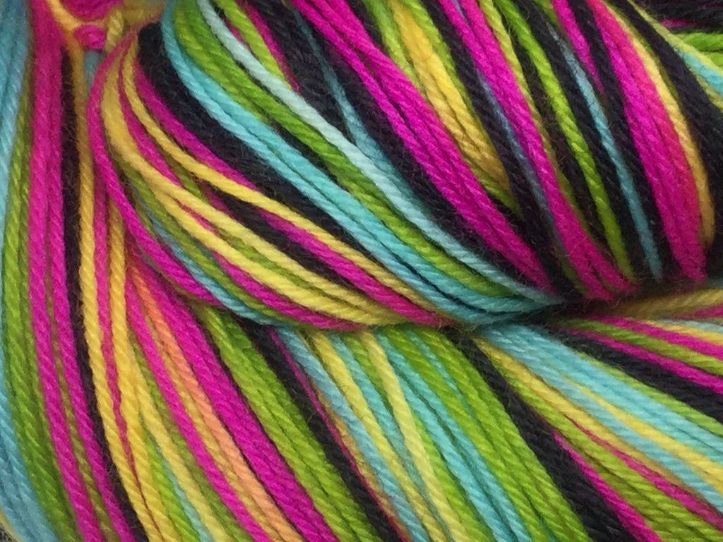Neon Skull Five Stripe Self Striping Yarn