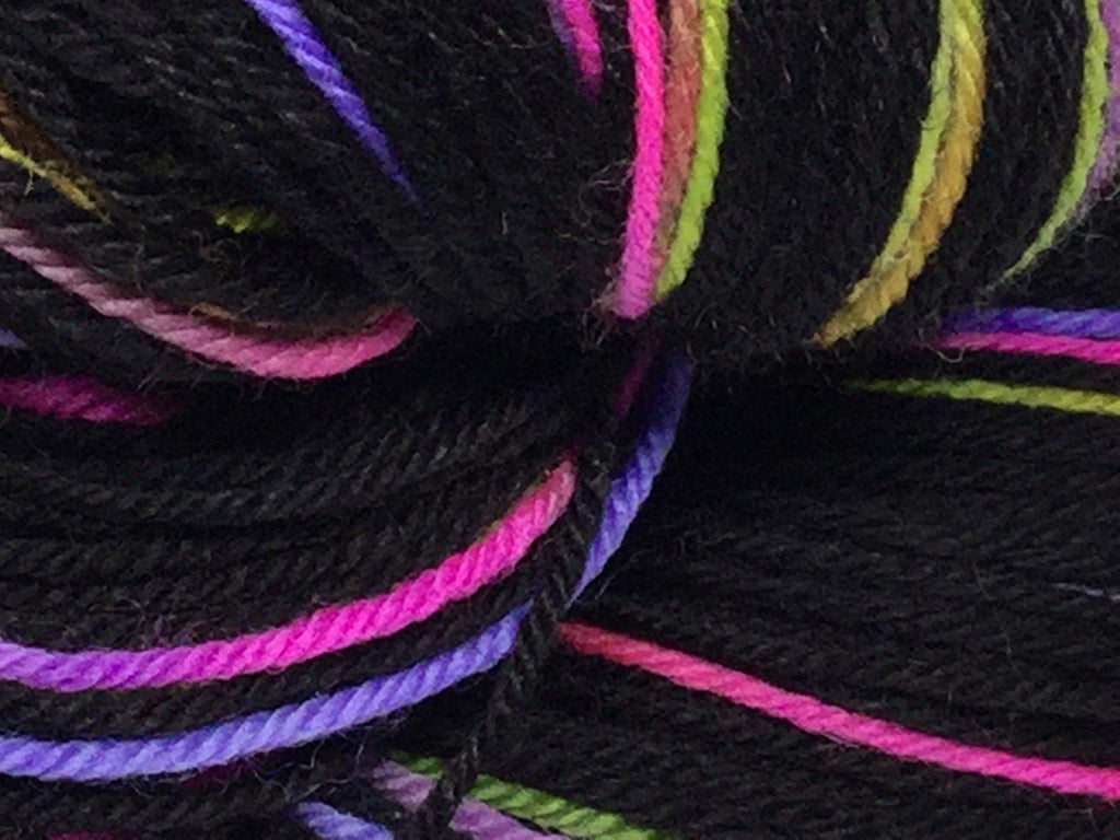 Colors of the Dark Two Stripe Self Striping Yarn