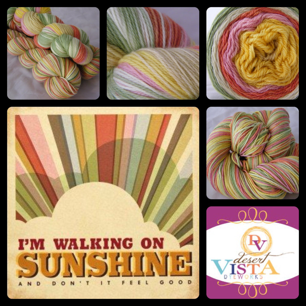 Walking on Sunshine Six Stripe Self Striping Yarn