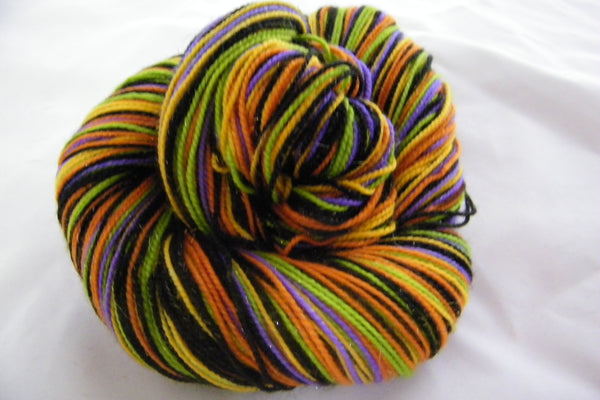 Spun 2 Tight's Trick or Treat Eight Stripe Self Striping Yarn