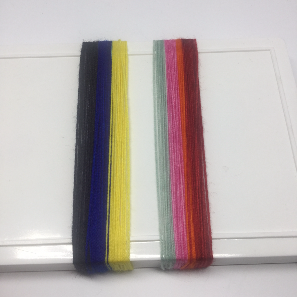 Pac Man Three Stripe Self Striping Yarn with Four Stripe Mini Skein