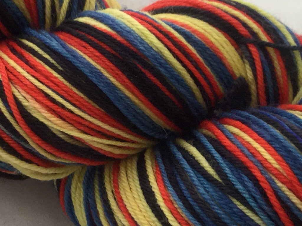 Wonder Woman Four Stripe Self Striping Yarn READY TO SHIP