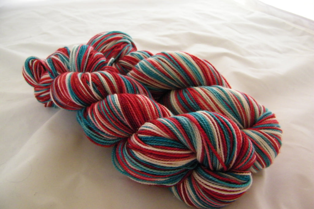 Holiday Wreath Three Stripe Self Striping Yarn