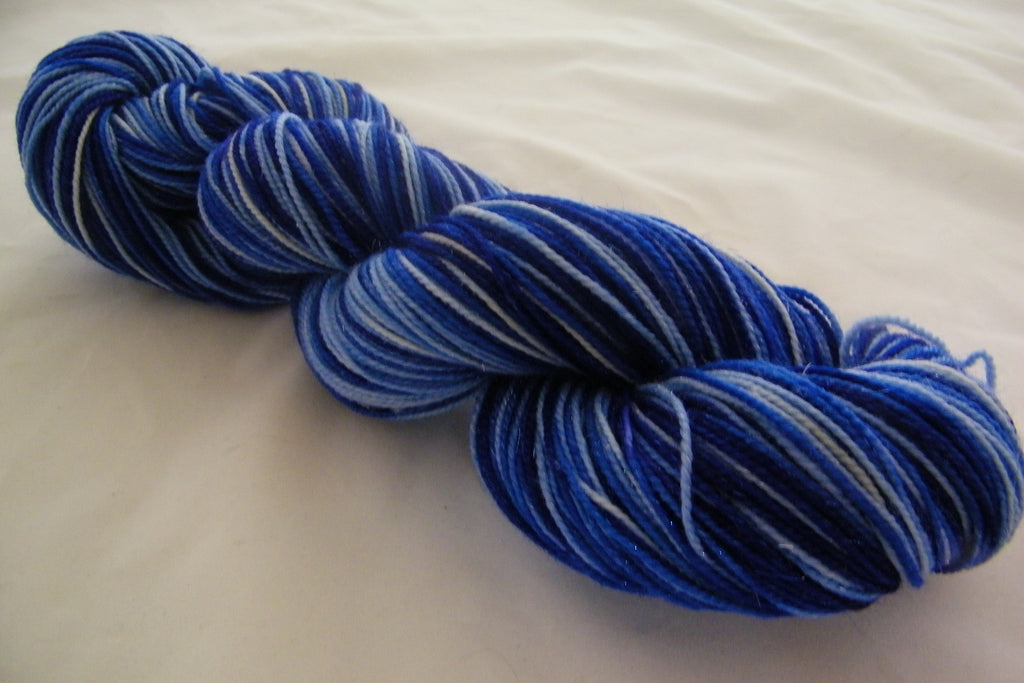 Blue Christmas Without You Six Stripe Self Striping Yarn