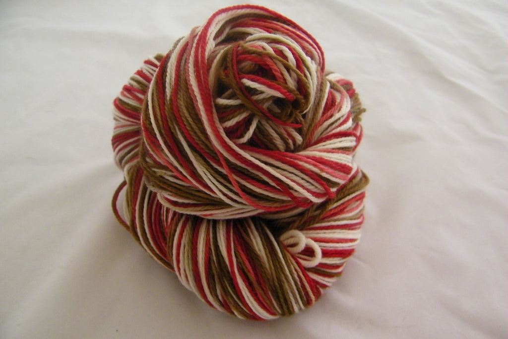 Peppermint Hot Chocolate Four Stripe Self Striping Yarn