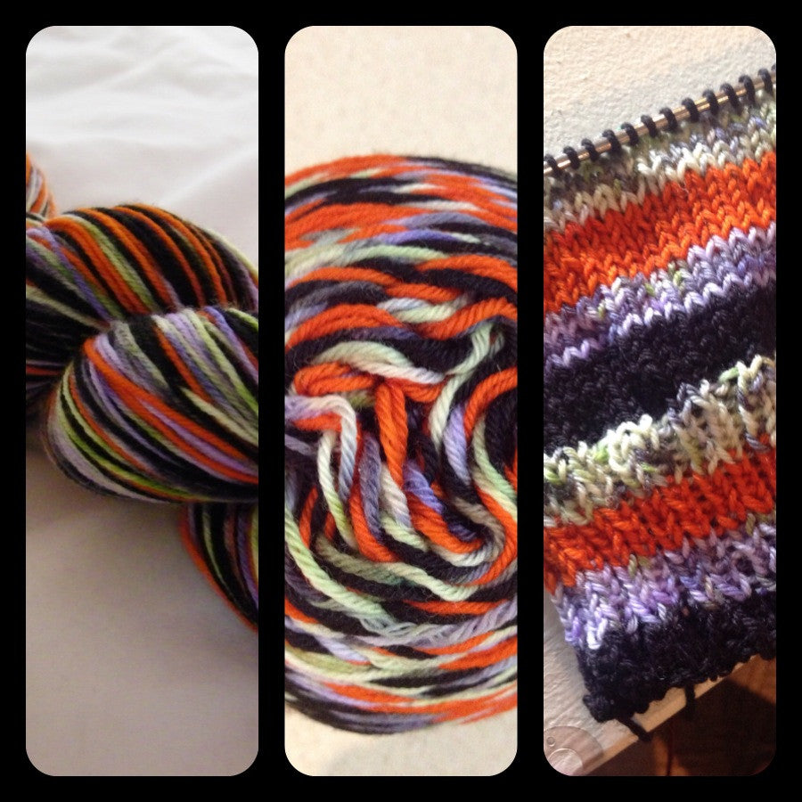 ZomBody Says Boo! Four Stripe Self Striping Yarn