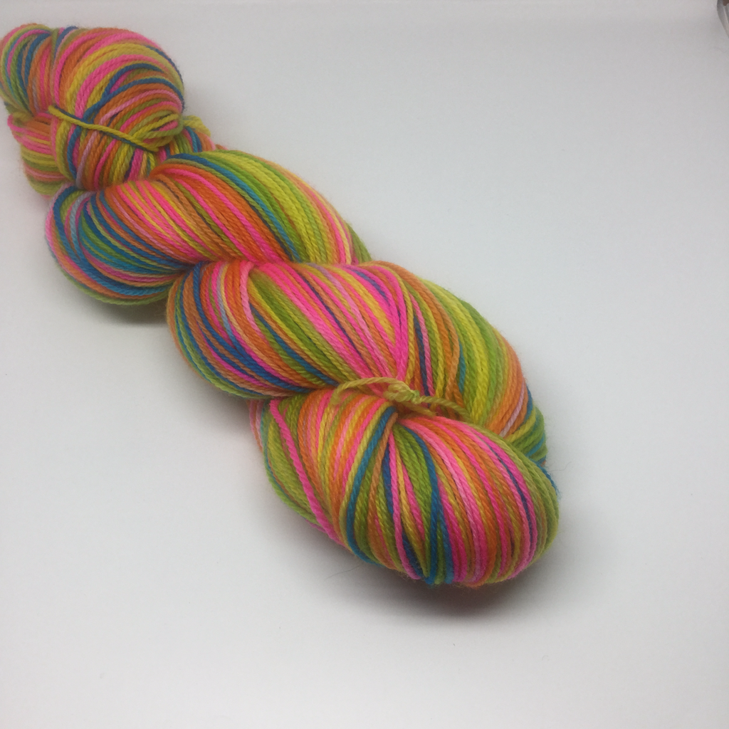 Neon Jelly Bracelets Five Stripe Self Striping Yarn
