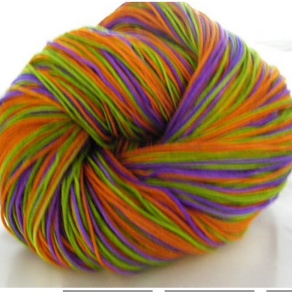 Neon Halloween Three Stripe Self Striping Yarn