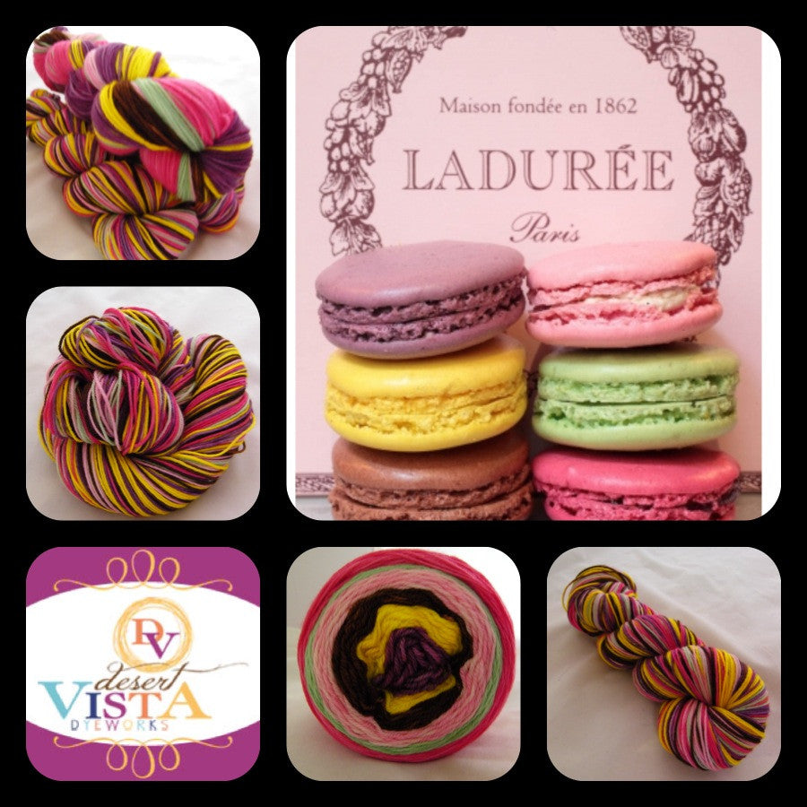 Laduree Macaroons Six Stripe Self Striping Yarn