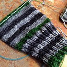 Color Accents - Green Six Stripe Self Striping Yarn