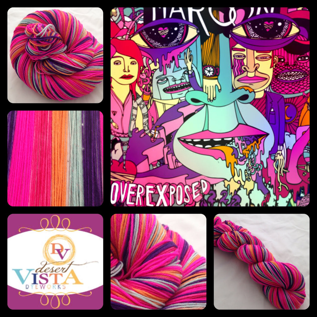 Overexposed Five Stripe Self Striping Sock Yarn