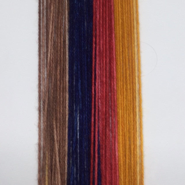 Woody and Buzz Half Skeins Four Stripe Self Striping Yarn