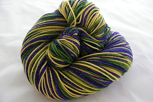 Mardis Gras Three Stripe Self Striping Yarn