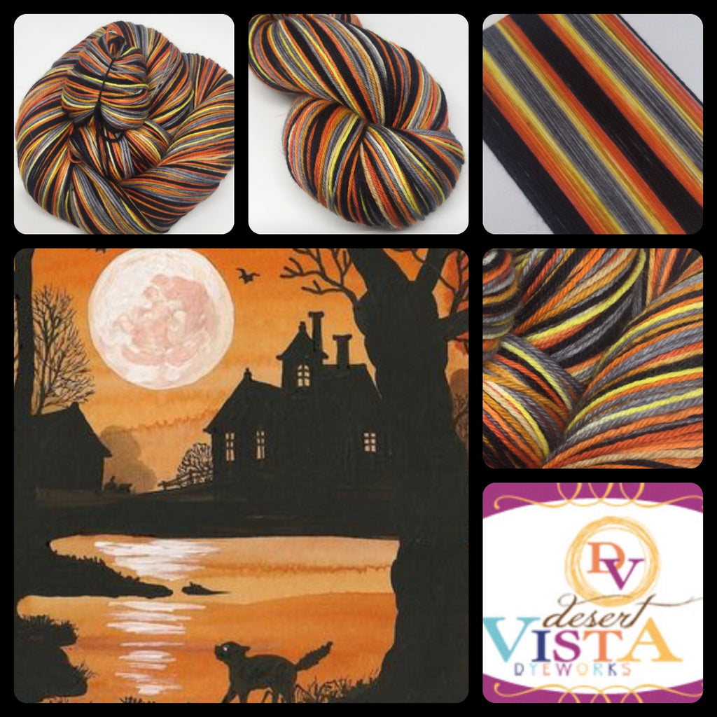 Halloween Moon Four Stripe Self Striping Yarn