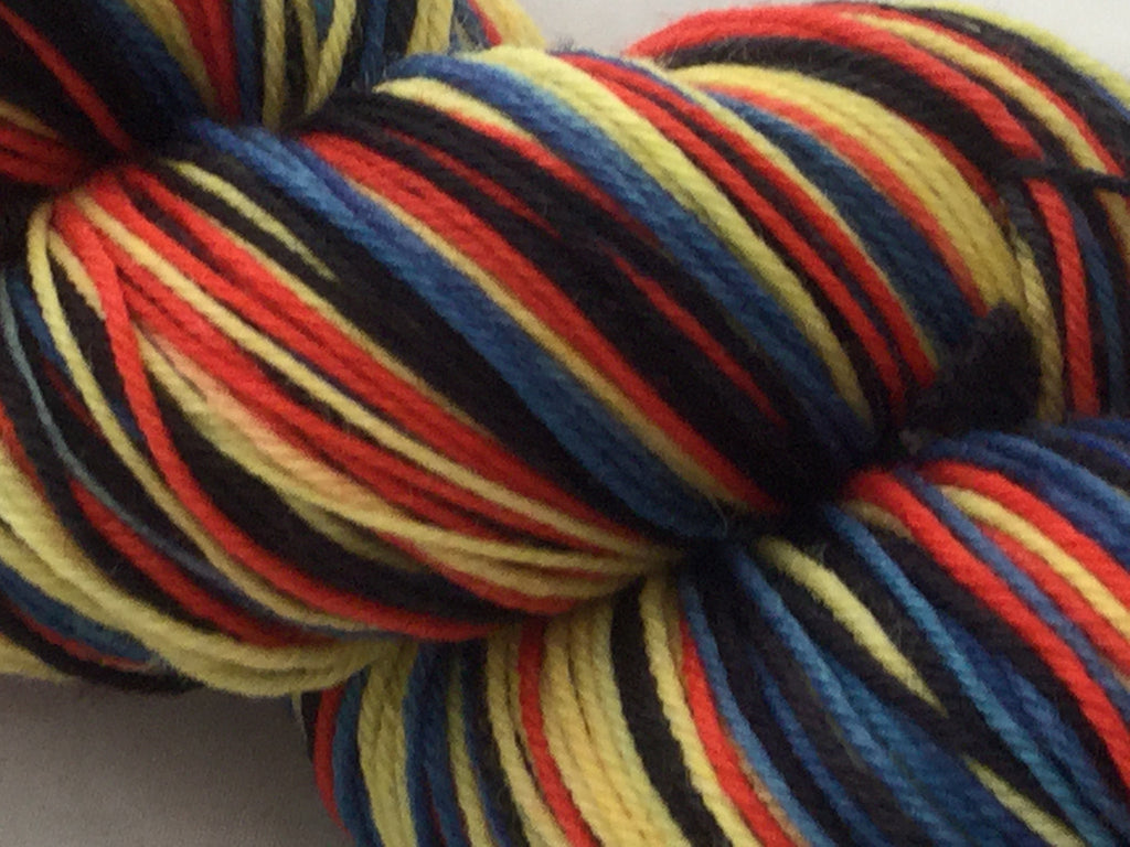 Wonder Woman Four Stripe Self Striping Yarn READY TO SHIP