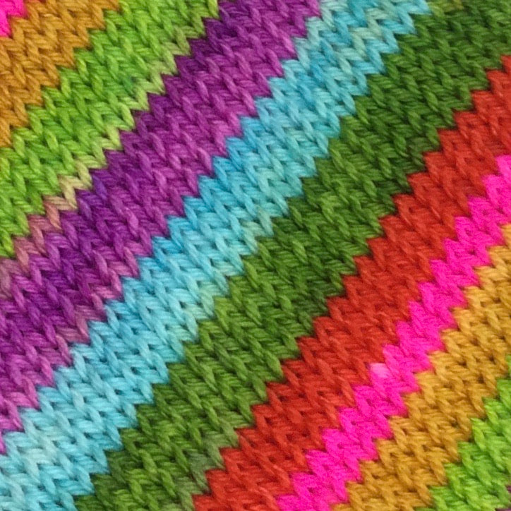 Panache Ganapati Seven Stripe Self Striping Yarn with Mini Skein for Toes and Heels