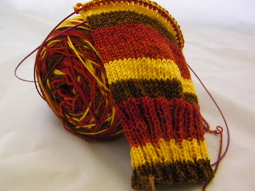 Grade School Turkey Four Stripe Self Striping Sock Yarn